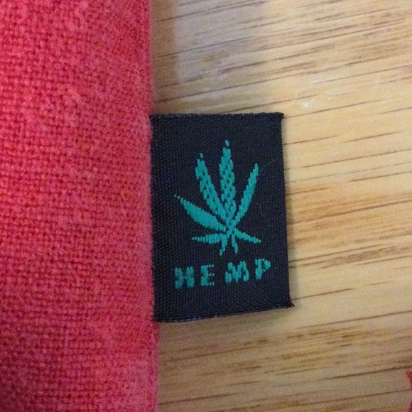 16 HEMP red linen top - Picture 11 of 16